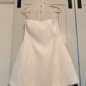 Meshski Maryam Tulle Bow Mini Dress